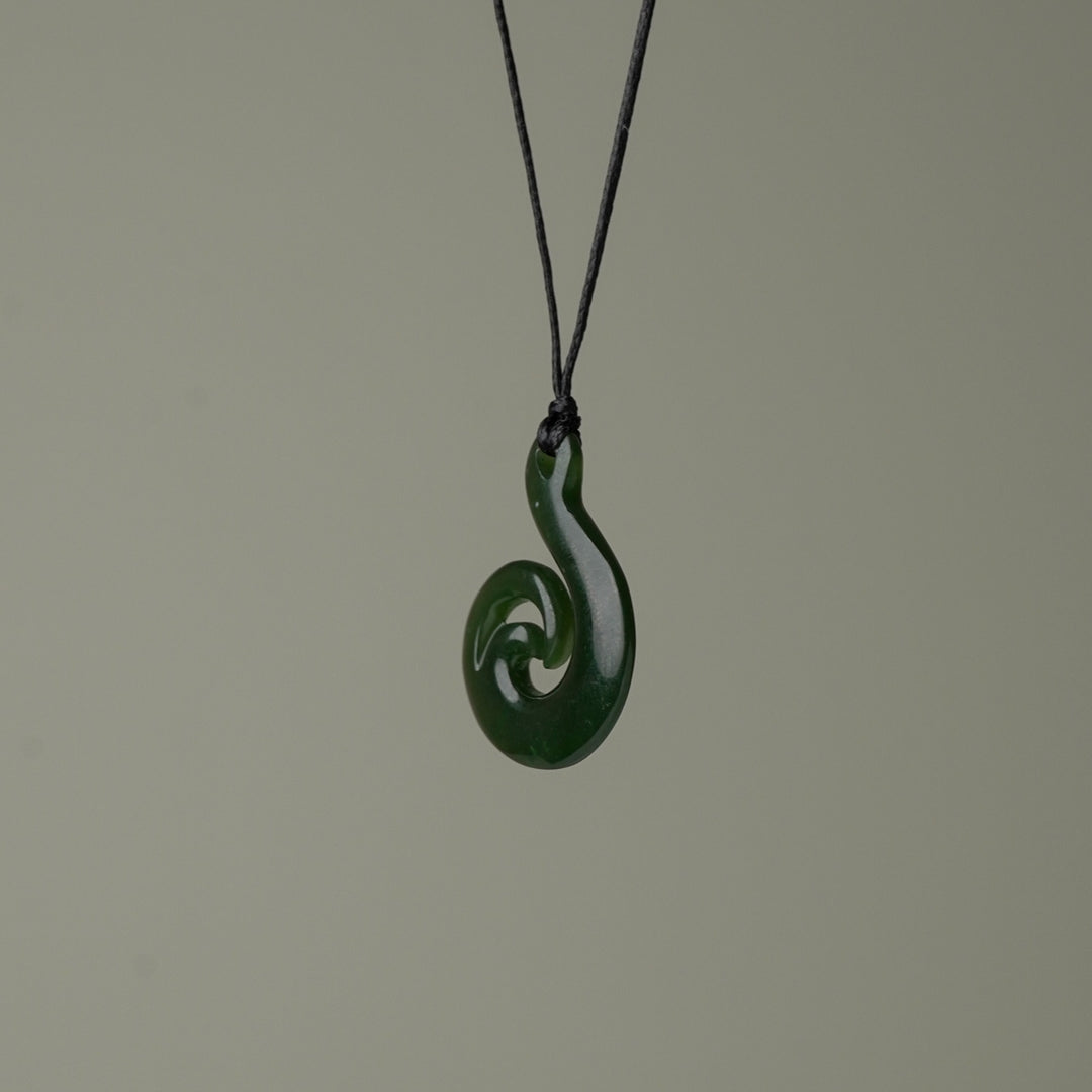 Small Hei Matau Wave Pendant