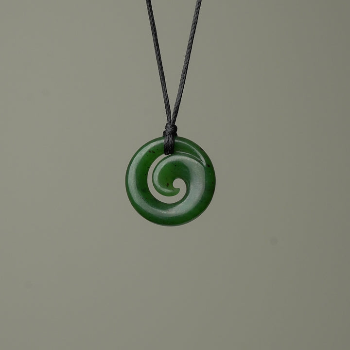 Extra Small Greenstone Koru Pendant