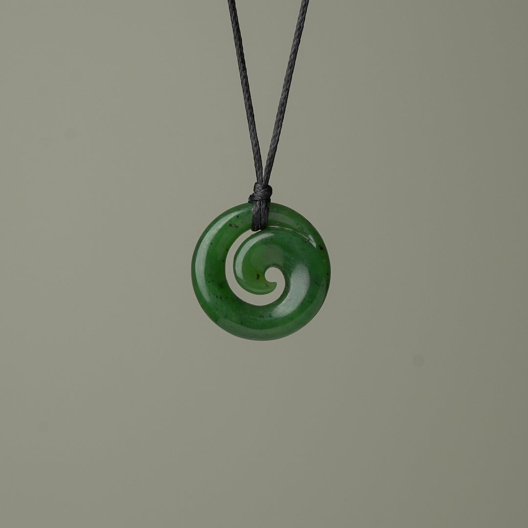 Extra Small Greenstone Koru Pendant