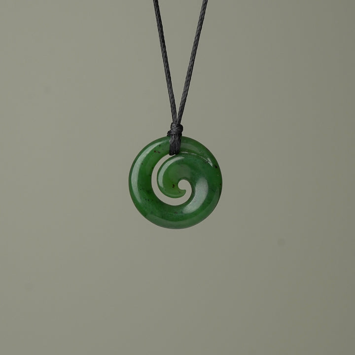 Extra Small Greenstone Koru Pendant