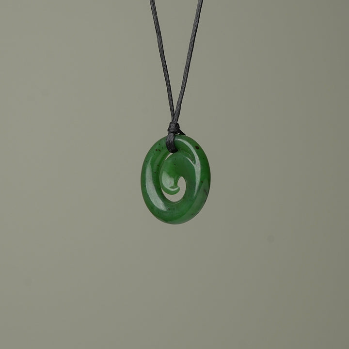 Extra Small Greenstone Koru Pendant