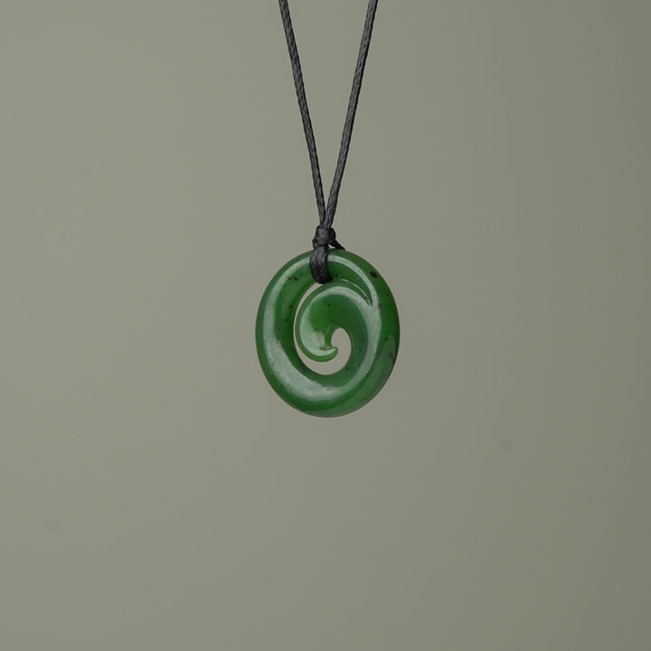 Extra Small Greenstone Koru Pendant