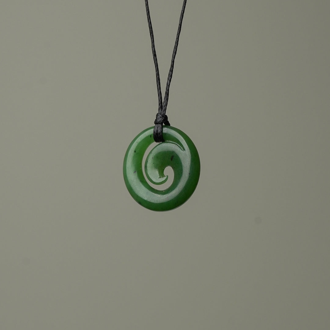 Extra Small Greenstone Koru Pendant