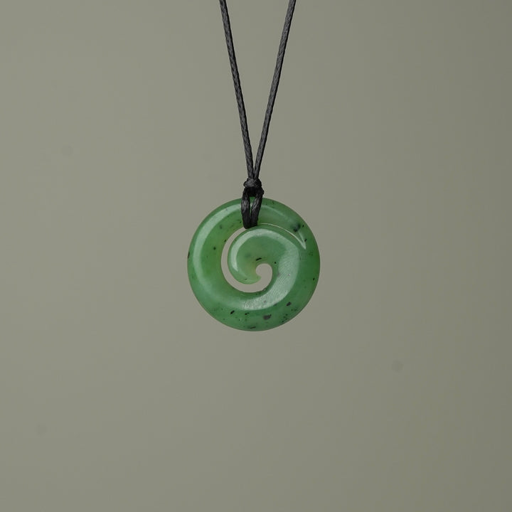 Extra Small Greenstone Koru Pendant