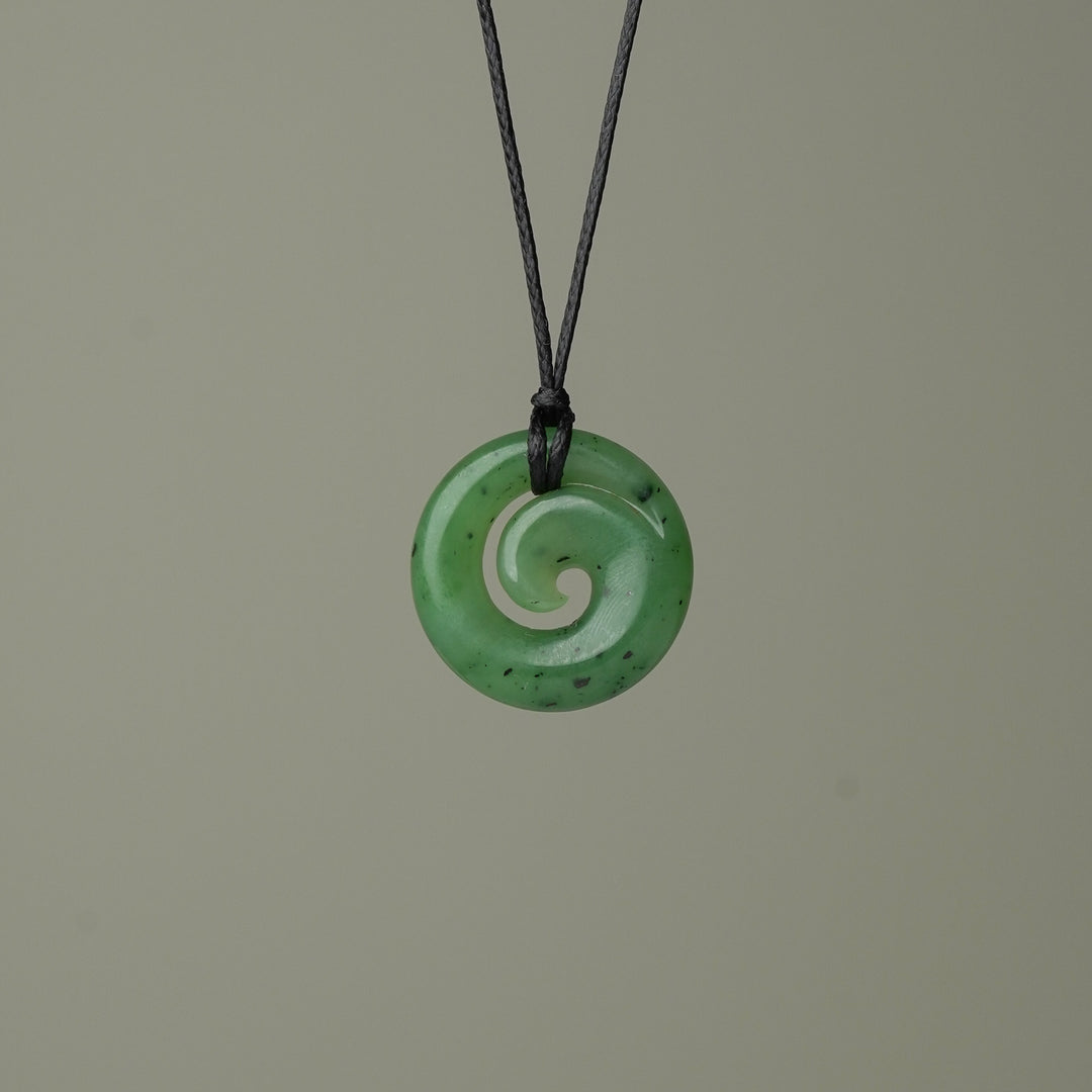 Extra Small Greenstone Koru Pendant