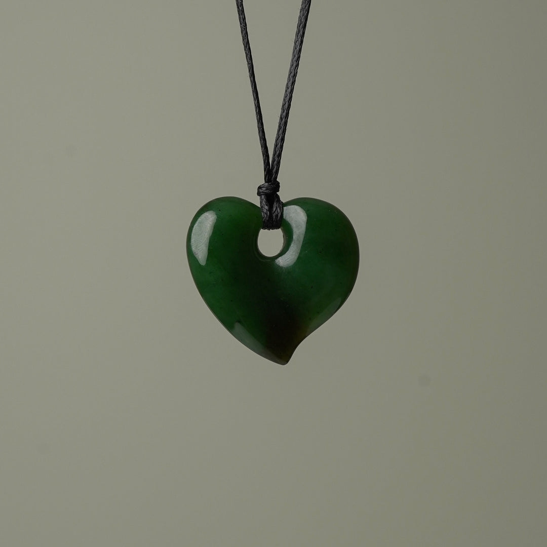 Medium Greenstone Heart Pendant