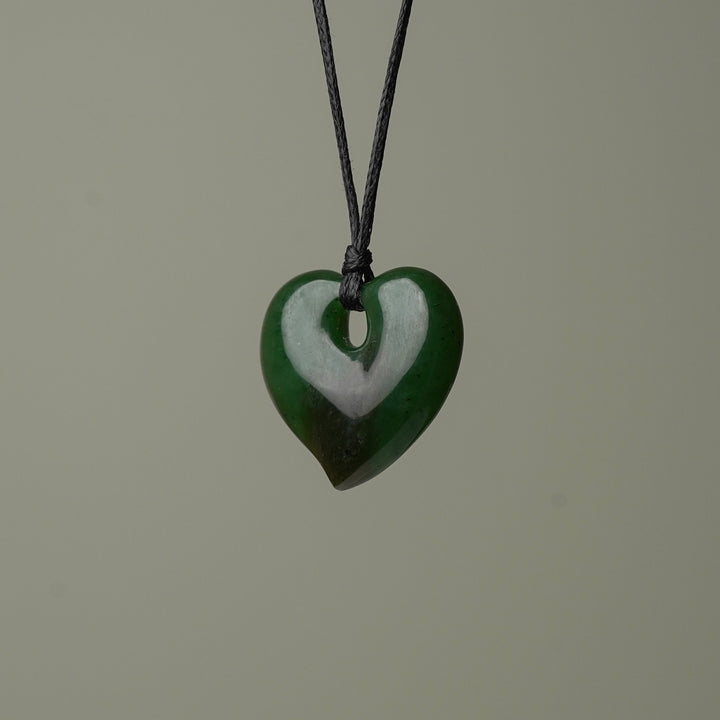 Medium Greenstone Heart Pendant