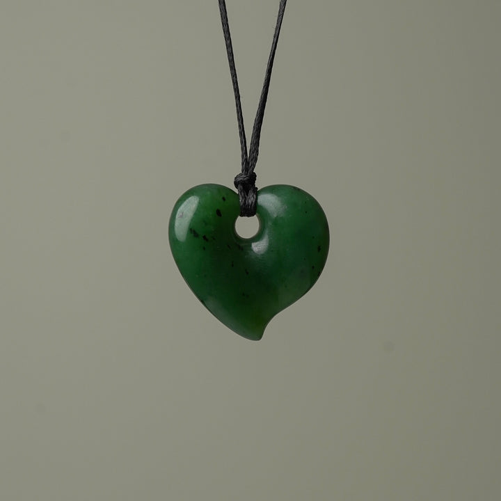 Medium Greenstone Heart Pendant