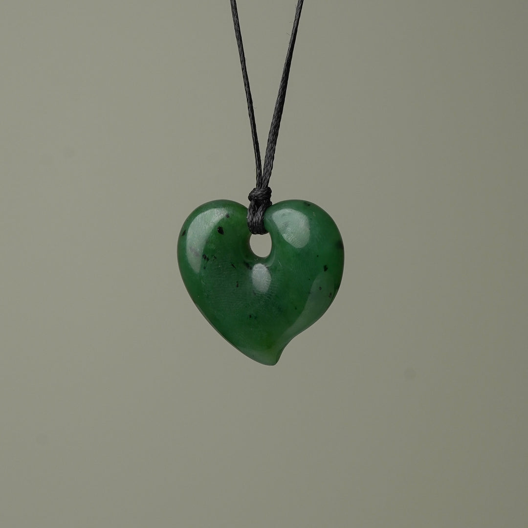 Medium Greenstone Heart Pendant