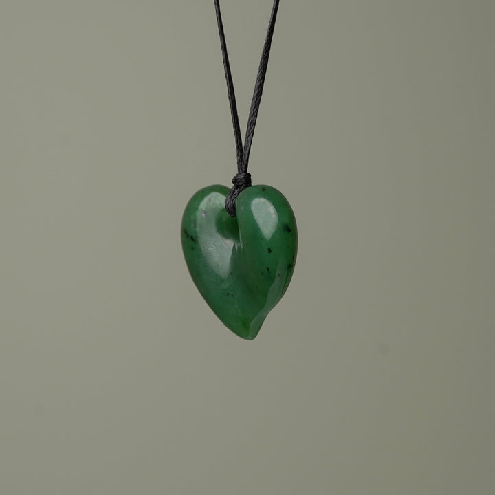 Medium Greenstone Heart Pendant