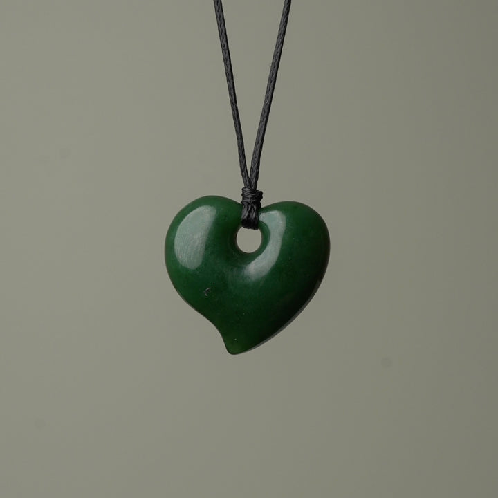 Medium Greenstone Heart Pendant