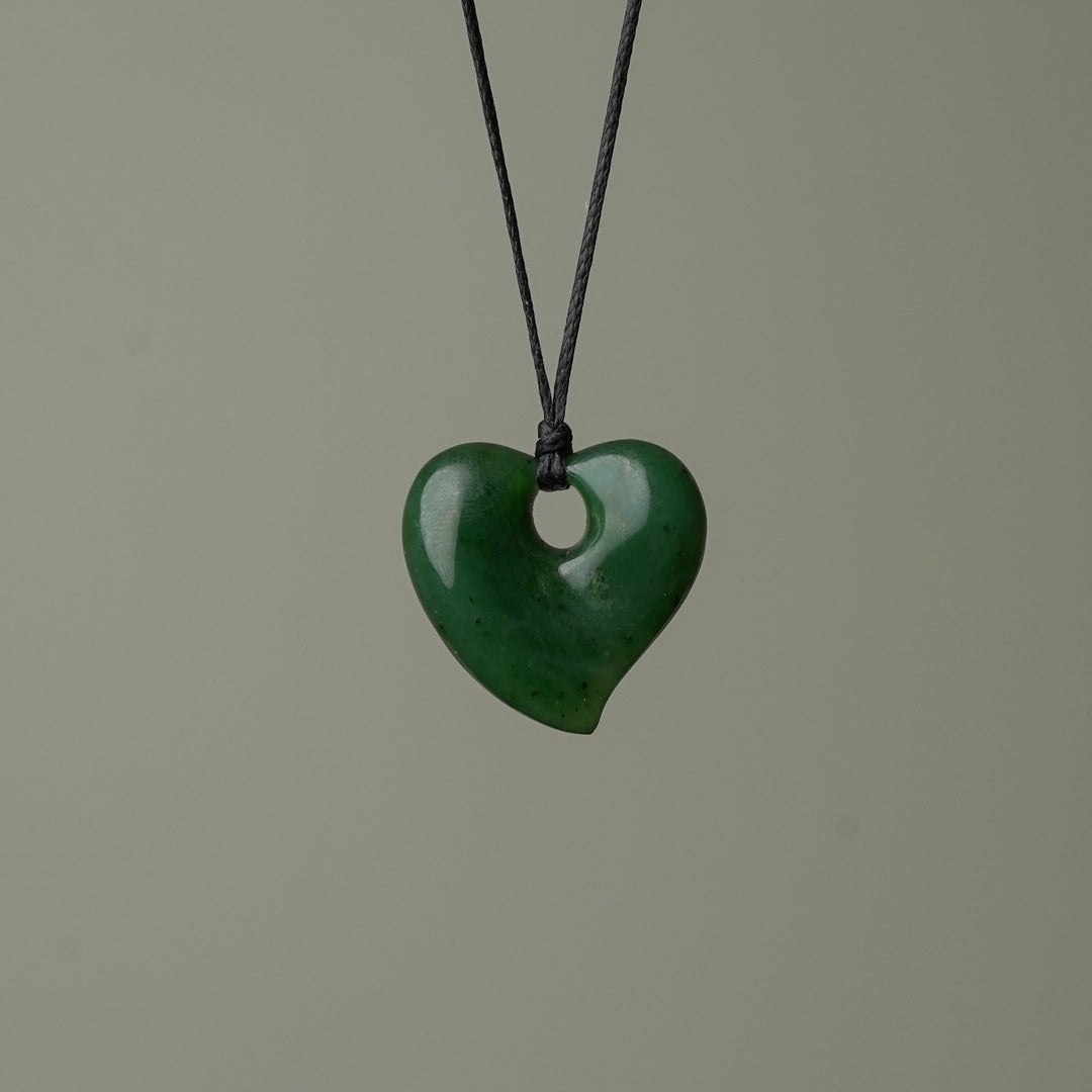 Small Greenstone Heart Pendant