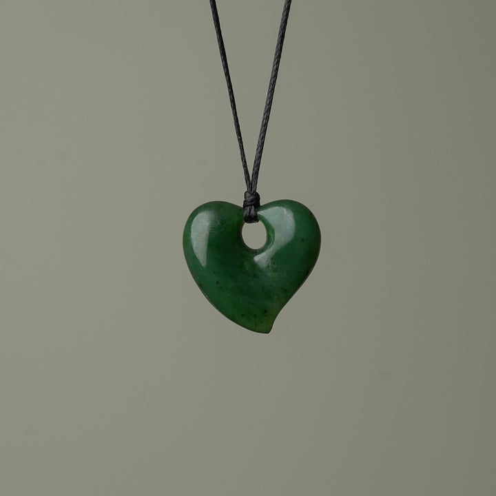 Small Greenstone Heart Pendant