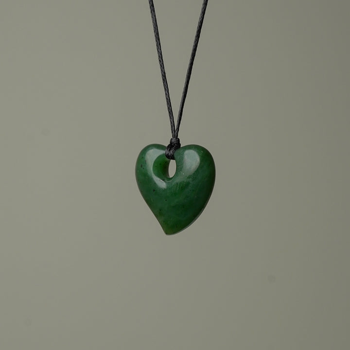 Small Greenstone Heart Pendant