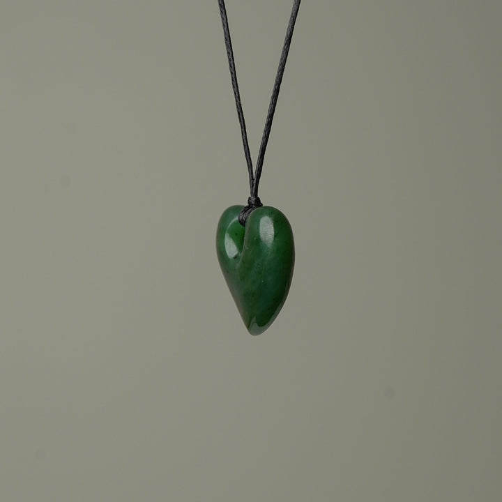 Small Greenstone Heart Pendant