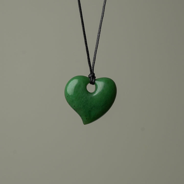 Small Greenstone Heart Pendant