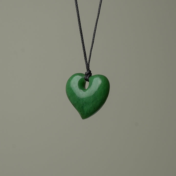 Small Greenstone Heart Pendant