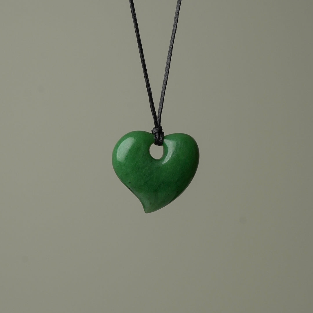 Small Greenstone Heart Pendant