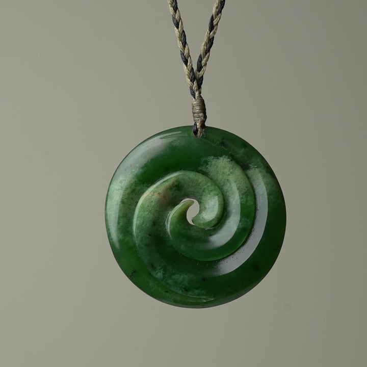 XL Koru Flower Pounamu Pendant