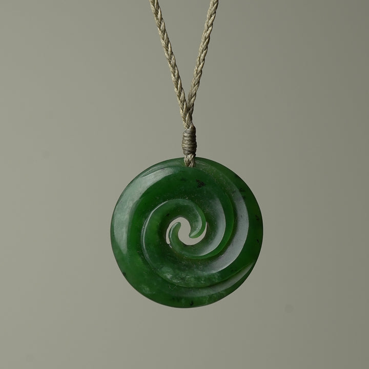 Large Double Koru Pounamu Pendant