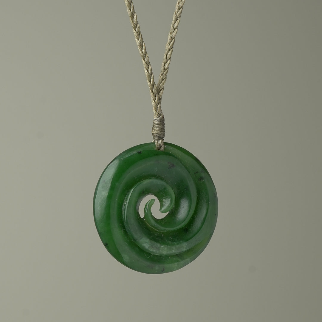 Large Double Koru Pounamu Pendant