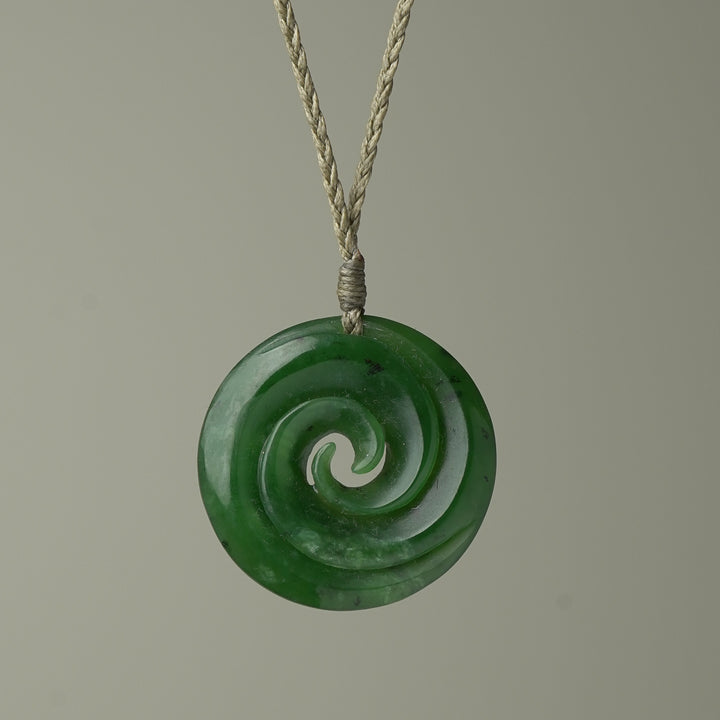 Large Double Koru Pounamu Pendant