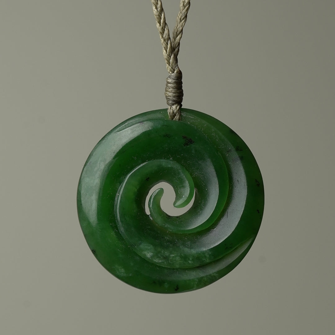 Large Double Koru Pounamu Pendant