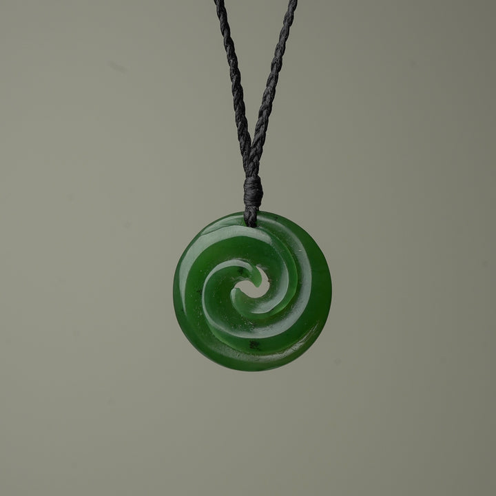 Medium Koru Greenstone Pendant