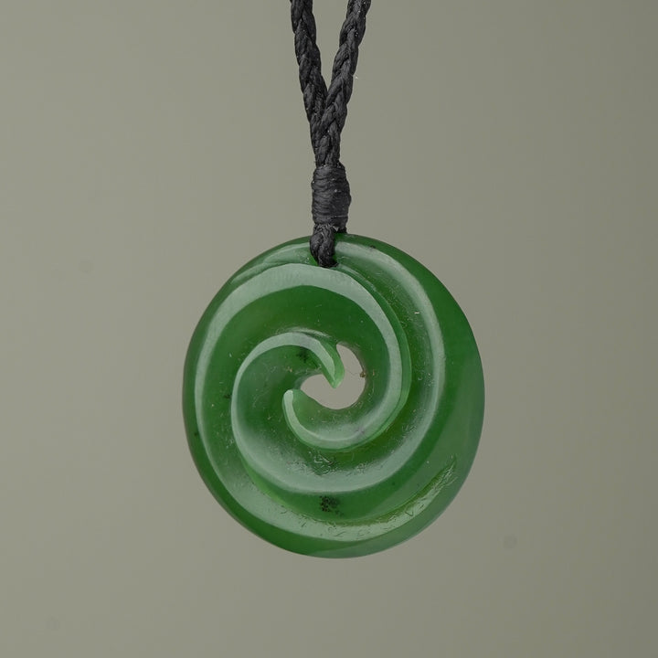 Medium Koru Greenstone Pendant