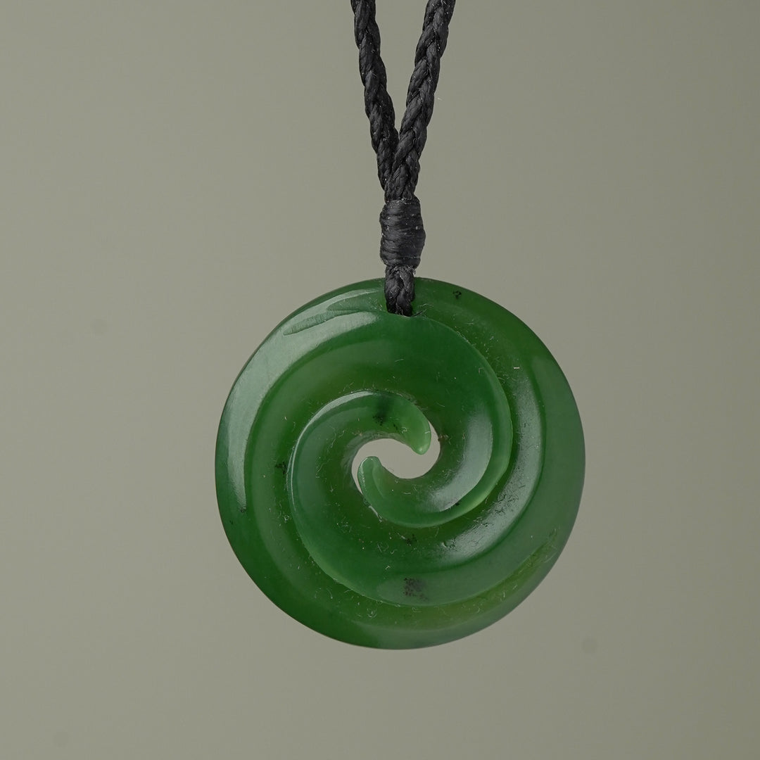 Medium Koru Greenstone Pendant