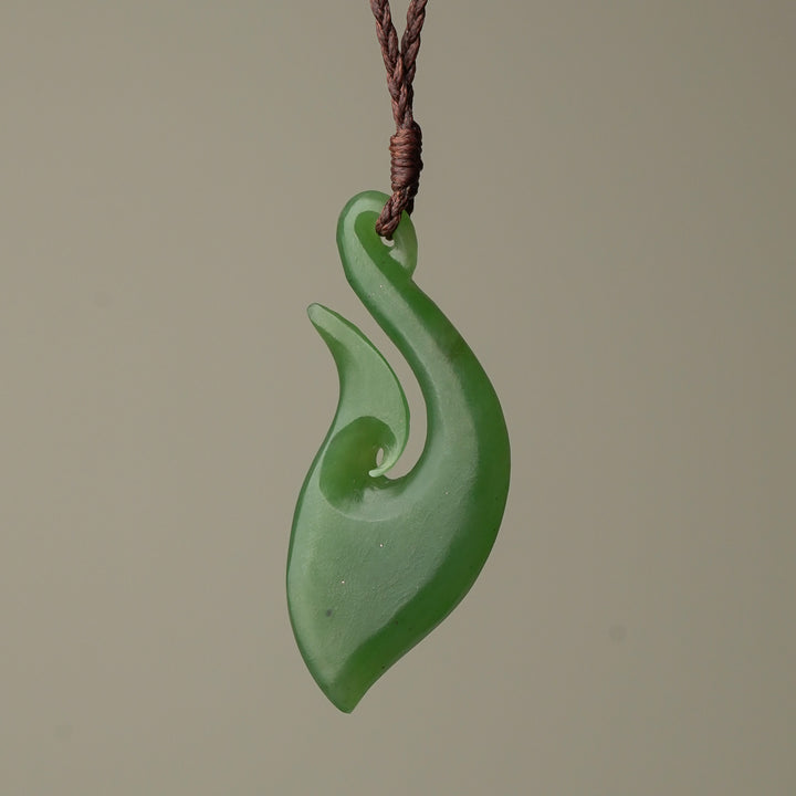 Large Hei Matau Greenstone Pendant