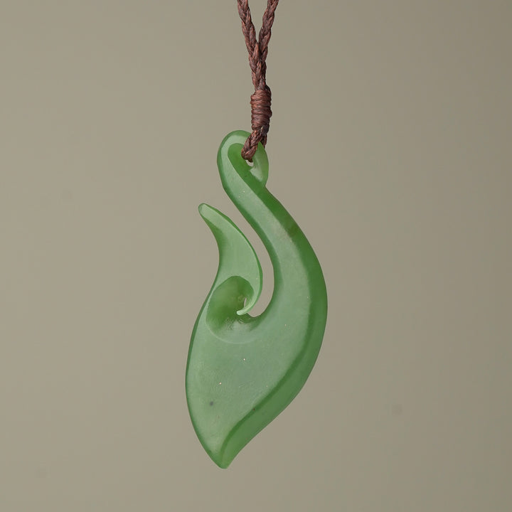 Large Hei Matau Greenstone Pendant