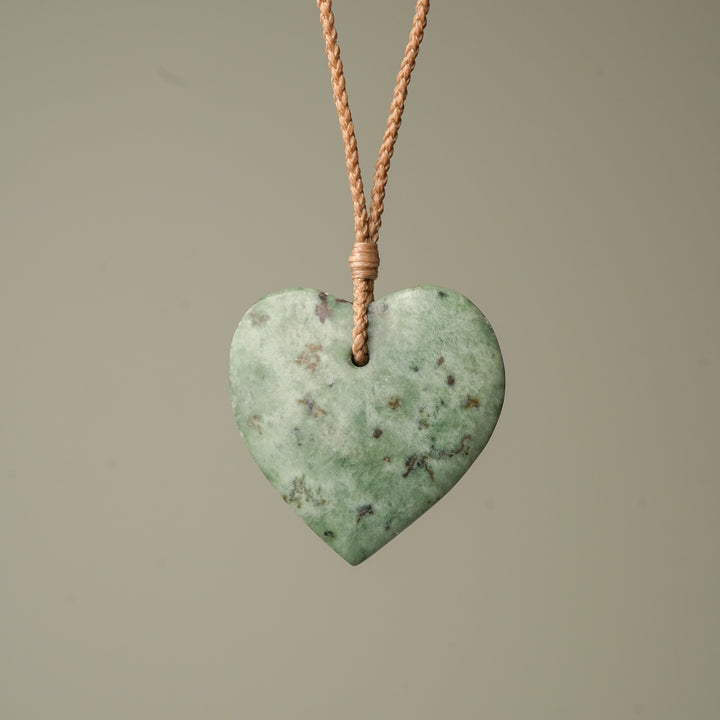 Large Kōkopu Pounamu Heart Pendant