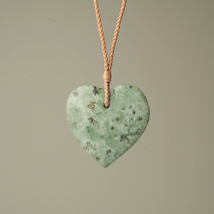 Large Kōkopu Pounamu Heart Pendant