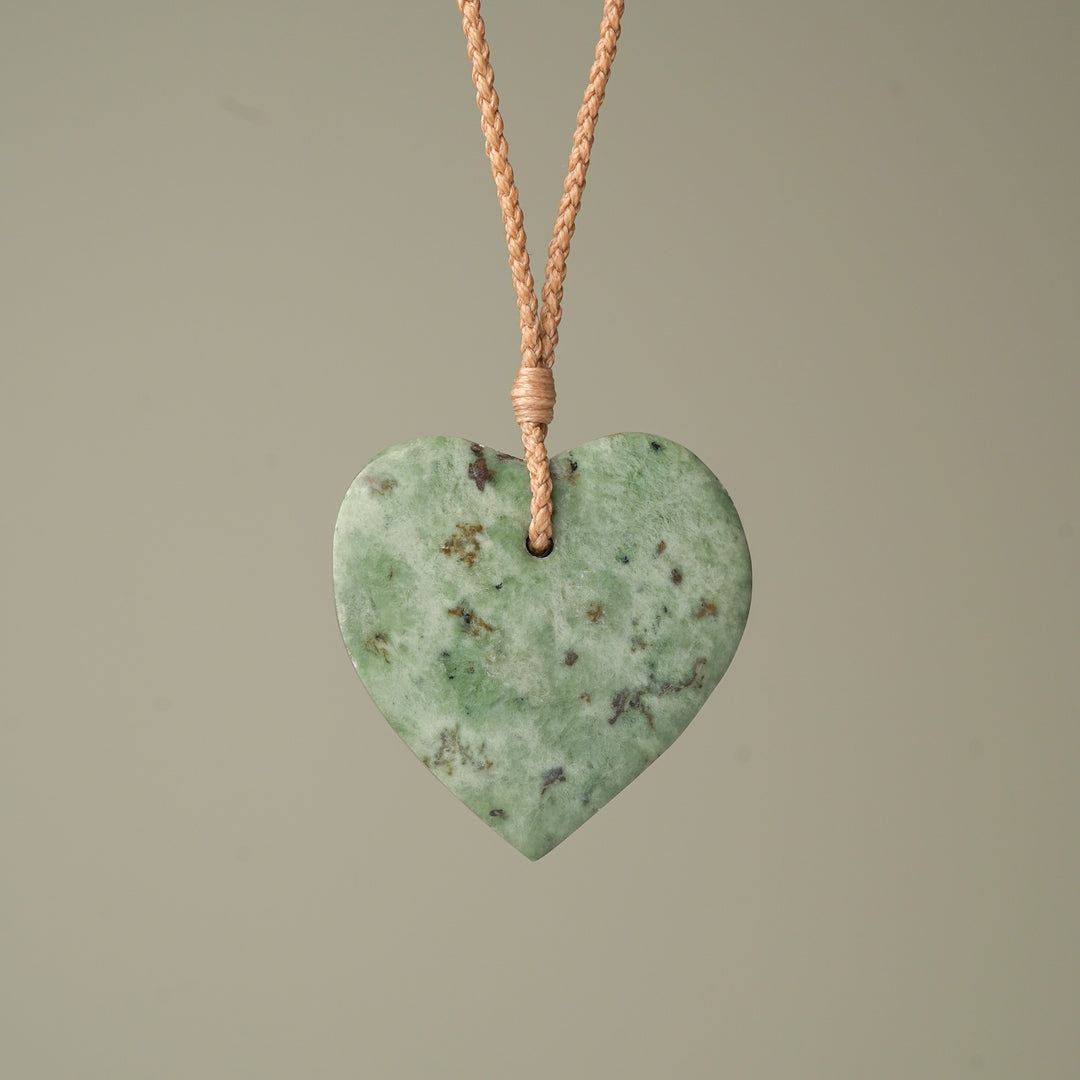 Large Kōkopu Pounamu Heart Pendant