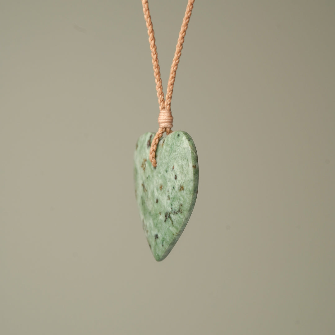 Large Kōkopu Pounamu Heart Pendant