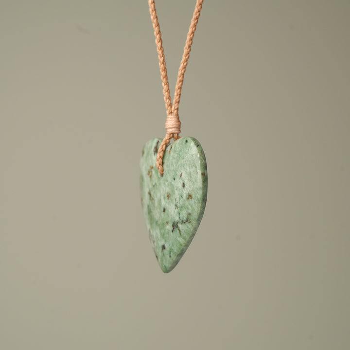 Large Kōkopu Pounamu Heart Pendant