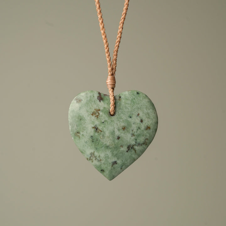 Large Kōkopu Pounamu Heart Pendant