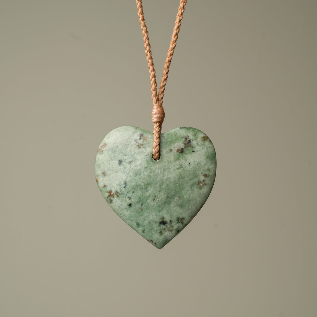 Large Kōkopu Pounamu Heart Pendant