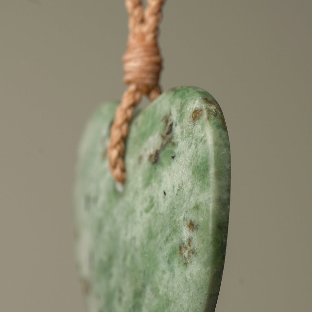 Large Kōkopu Pounamu Heart Pendant