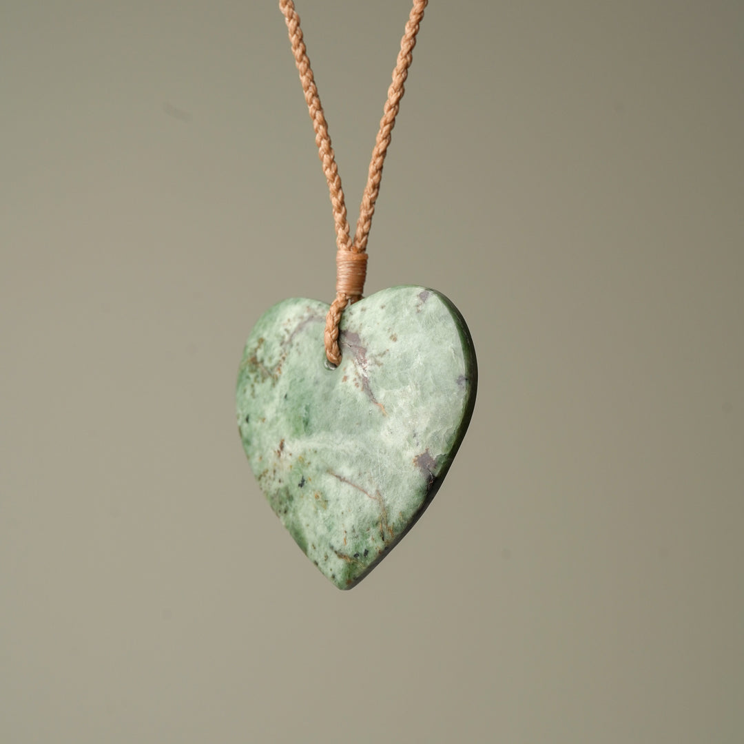 Large Kōkopu Pounamu Heart Pendant