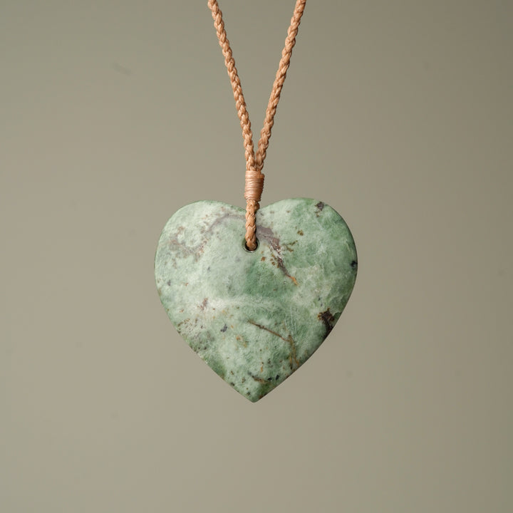 Large Kōkopu Pounamu Heart Pendant