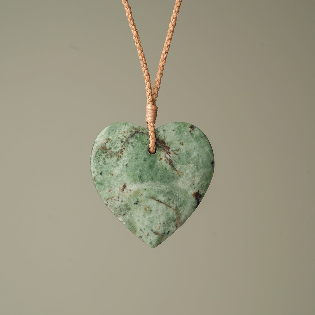 Large Kōkopu Pounamu Heart Pendant