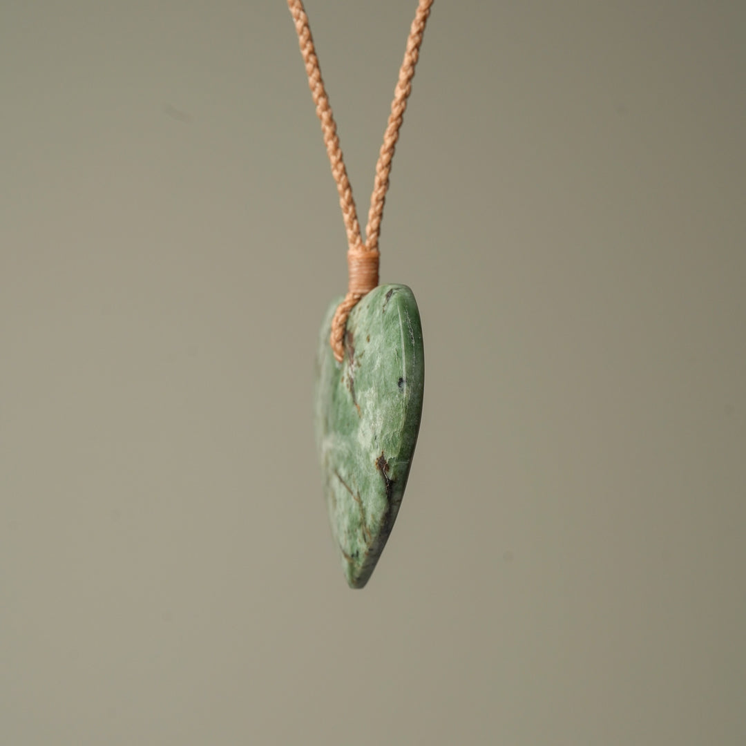 Large Kōkopu Pounamu Heart Pendant