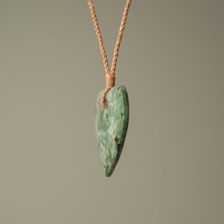 Large Kōkopu Pounamu Heart Pendant