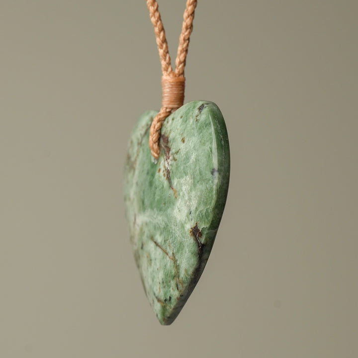 Large Kōkopu Pounamu Heart Pendant