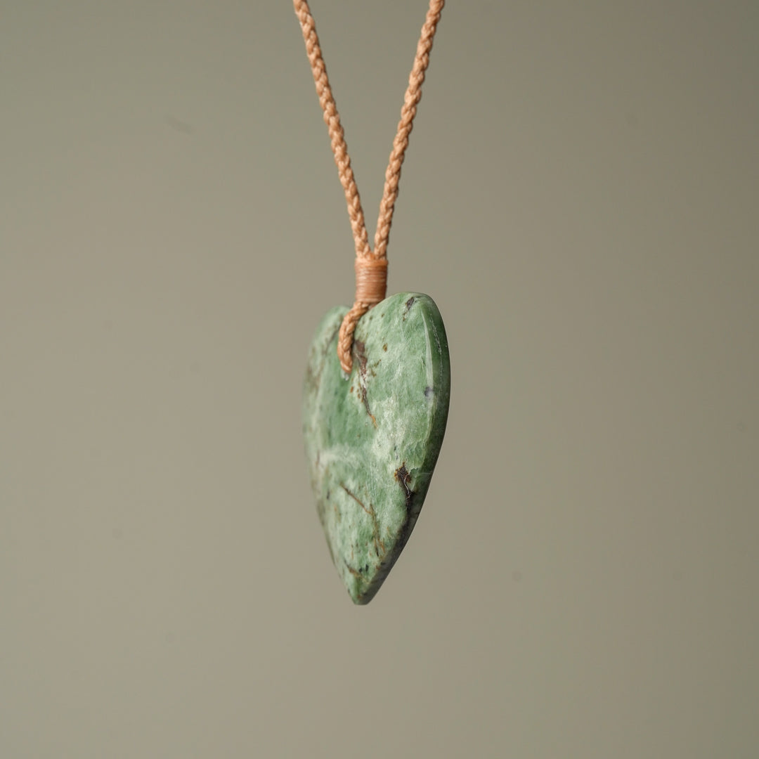 Large Kōkopu Pounamu Heart Pendant