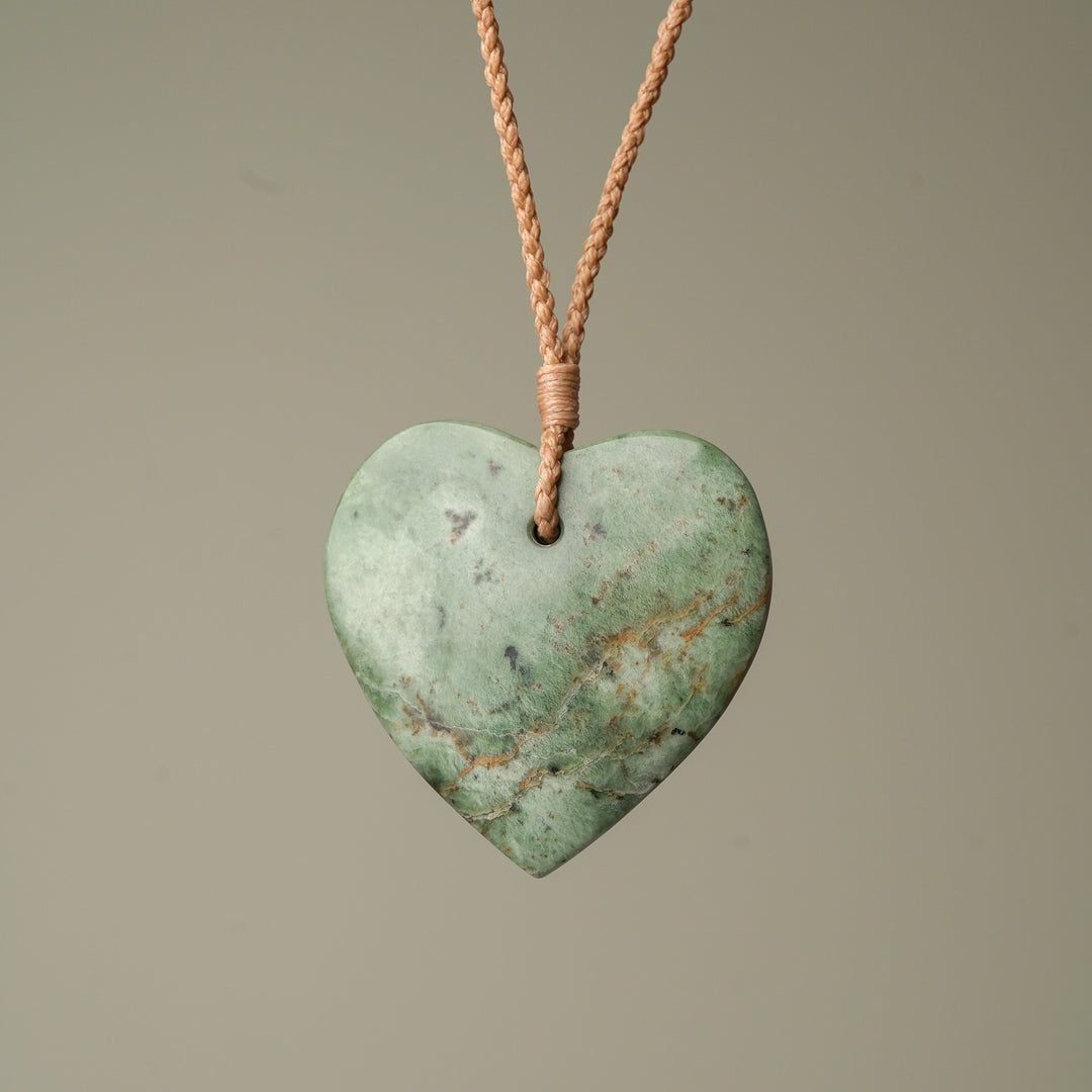 Large Kōkopu Pounamu Heart Pendant