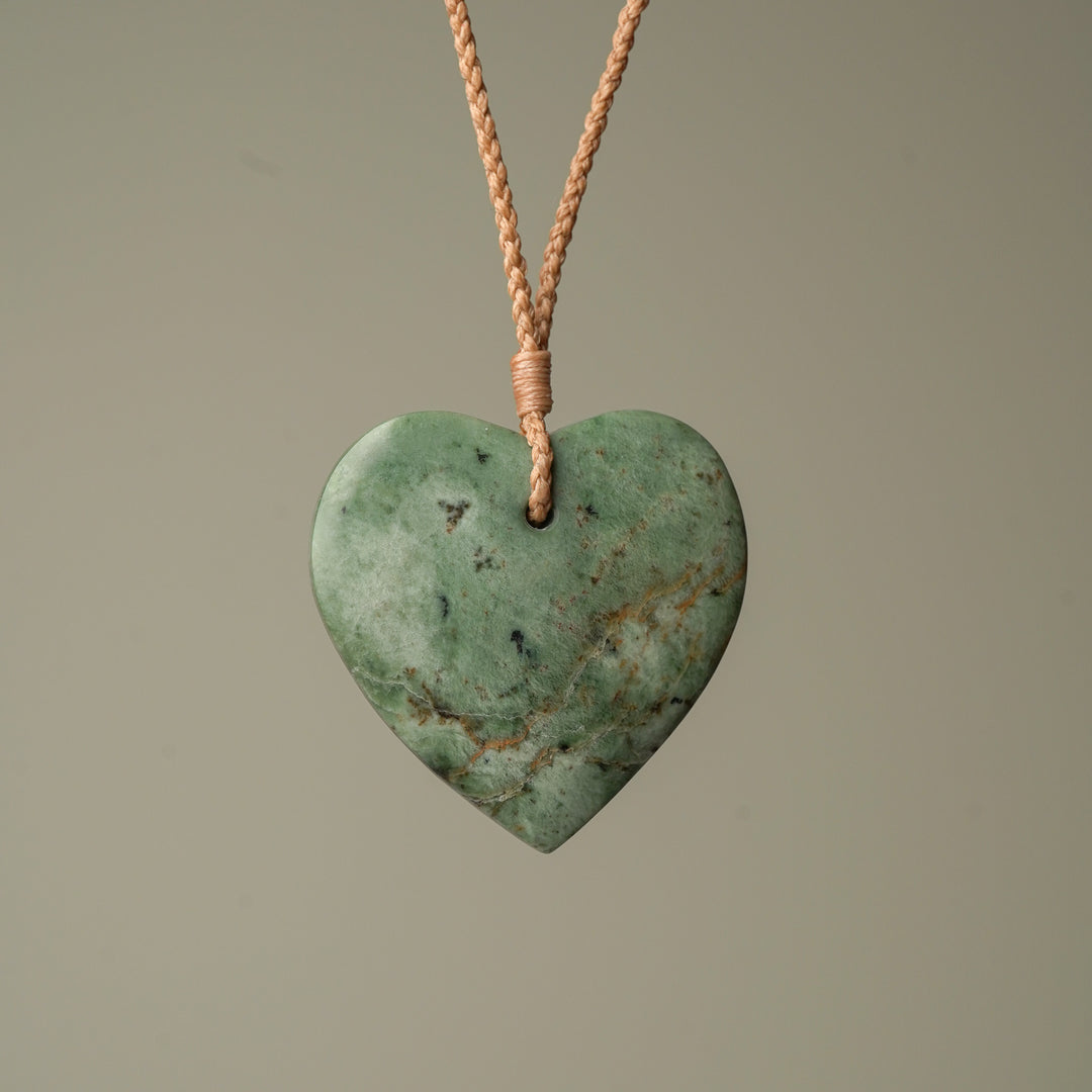 Large Kōkopu Pounamu Heart Pendant