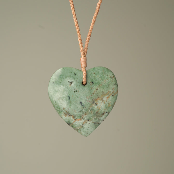 Large Kōkopu Pounamu Heart Pendant